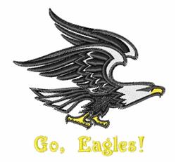 Go, Eagles! - 4x4 bird detailed machine embroidery design for decorative pillow covers
