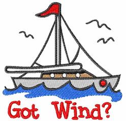 Got Wind? - 4x4 bird beginner-friendly machine embroidery design for reusable tote bags