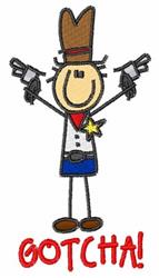 beginner-friendly gotcha machine embroidery pattern - Gotcha for decorative pillow covers