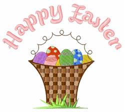 detailed easter easter machine embroidery pattern - Happy Easter for kitchen aprons