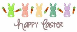 beginner-friendly easter bunny rabbit machine embroidery pattern - Happy Easter for Kids Apparel