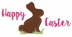 Happy Easter - 5x7 bunny rabbit beginner-friendly embroidery design for cute baby onesies