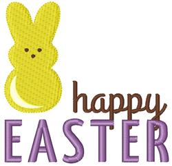 Happy Easter - 4x4 bunny rabbit beginner-friendly embroidery design for Easter Baskets