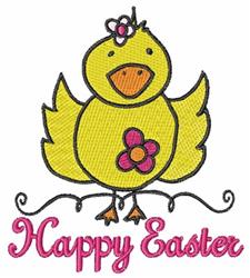 detailed easter bird machine embroidery pattern - Happy Easter for reusable tote bags