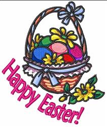 daisy detailed machine digital embroidery - Happy Easter perfect for Baby Blankets