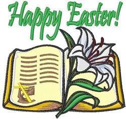 Happy Easter - 4x4 cross detailed machine embroidery design perfect for Tablecloths