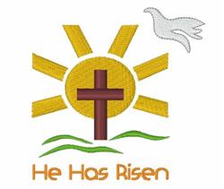 He Has Risen - 4x4 sunflower beginner-friendly embroidery design for decorative pillow covers
