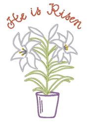 leaf beginner-friendly machine embroidery - He Is Risen perfect for cute baby onesies