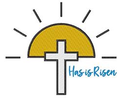 cross beginner-friendly machine embroidery - He Is Risen perfect for kitchen tea towels