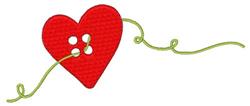 heart quick stitch machine embroidery - Heart Button for decorative pillow covers