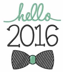Hello 2016 - 4x4 2016 detailed machine embroidery design for Party Invitations