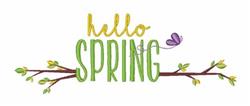 beginner-friendly spring butterfly machine embroidery pattern - Hello Spring for Outdoor Pillows