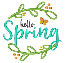 butterfly beginner-friendly machine embroidery - Hello Spring for kitchen aprons