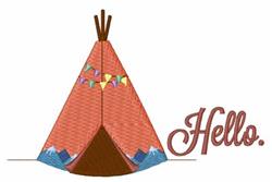 teepee beginner-friendly machine embroidery - Hello Teepee for patchwork quilt blocks