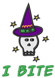 beginner-friendly halloween star machine embroidery pattern - I Bite for kitchen aprons