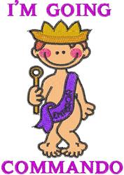 detailed fairy machine embroidery pattern - Im Going Commando for cute baby onesies