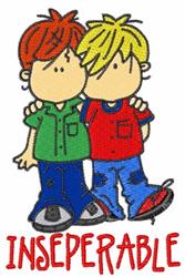detailed inseparable machine embroidery pattern - Inseparable perfect for Backpacks