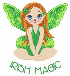 fairy detailed machine embroidery - Irish Magic perfect for decorative pillow covers