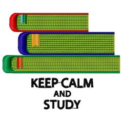 detailed study machine embroidery pattern - Keep Calm And Study for Pencil Cases