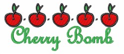 Cherry Bomb Embroidery Design | EmbroideryDesigns.com