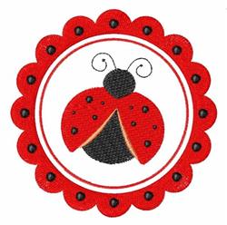 circle detailed machine digital embroidery - Ladybug Circle perfect for kitchen aprons