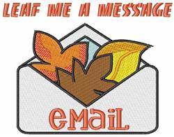 Leaf A Message - 5x7 leaf detailed embroidery design for decorative pillow covers