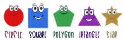detailed star machine embroidery pattern - Learning Shapes for reusable tote bags