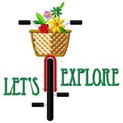 bicycle beginner-friendly machine embroidery - Lets Explore Bicycle for reusable tote bags