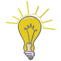 beginner-friendly lightbulb machine embroidery pattern - Lightbulb for cute baby onesies