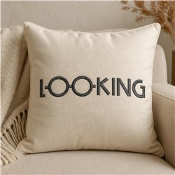 Looking - 5x7 looking quick stitch embroidery design for decorative pillow covers