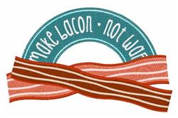 work detailed machine embroidery - Make Bacon Not Work perfect for kitchen aprons