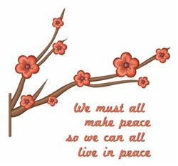 peace sign beginner-friendly machine embroidery - Make Peace for reusable tote bags
