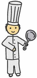 beginner-friendly chef machine embroidery pattern - Master Chef for Culinary School Gifts