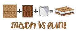Math is Fun - 4x4 heart beginner-friendly embroidery design for kitchen tea towels