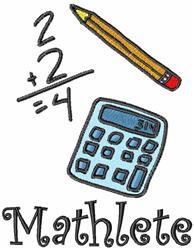 mathlete detailed machine digital embroidery - Mathlete perfect for Backpacks