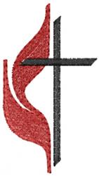 cross quick stitch machine embroidery - Methodist Cross for Faith-Based Events