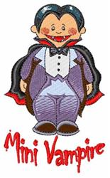 vampire detailed machine embroidery - Mini Vampire perfect for cute baby onesies