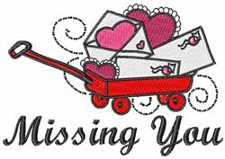 heart detailed machine embroidery - Missing You perfect for Party Decorations
