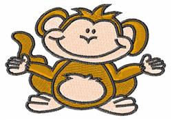 monkey detailed machine embroidery - Monkey perfect for decorative pillow covers