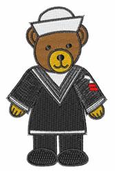 Navy Bear - 4x4 bear detailed machine embroidery design for Kids Clothing