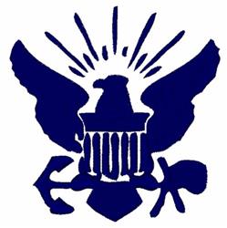 Navy Eagle - 4x4 bird beginner-friendly embroidery design for decorative pillow covers