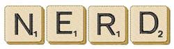Nerd - 5x7 heart beginner-friendly machine embroidery design for reusable tote bags