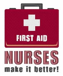 cross detailed machine embroidery - Nurses Make It Better for decorative pillow covers