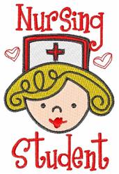 Nursing Student - 4x4 cross detailed machine embroidery design for reusable tote bags