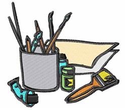 Painter Tools - 4x4 tool detailed machine embroidery design for cute baby onesies