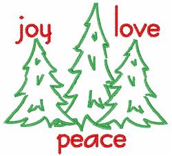 Peace - 4x4 peace sign beginner-friendly embroidery design for Christmas Stockings
