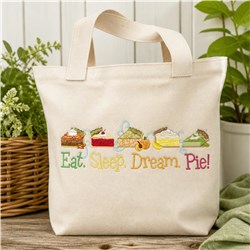 pie detailed machine digital embroidery - Pie perfect for reusable tote bags