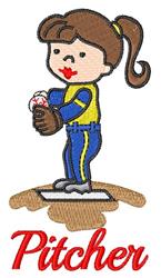 detailed pitcher machine embroidery pattern - Pitcher perfect for Cap Embroidery