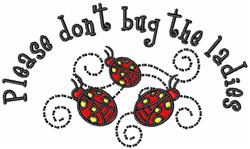 detailed bug machine embroidery pattern - Please Dont Bug for decorative pillow covers