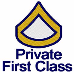 cla detailed machine embroidery - Private First Class perfect for Birthday Hats